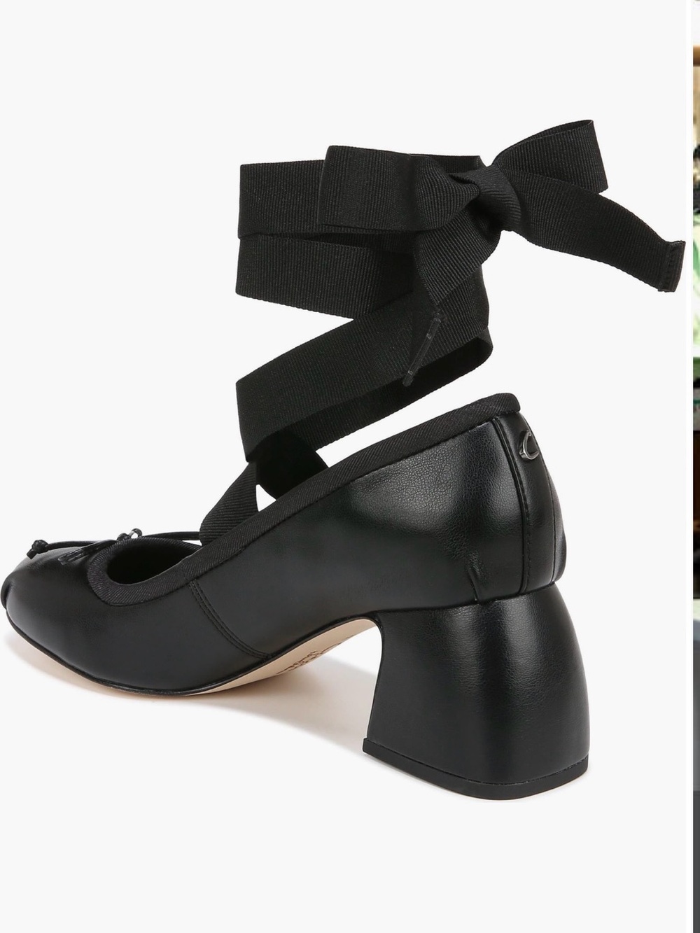 Circus by Sam Edelman Black Ankle-Tie Ballet Block Heel - Picture 7 of 7